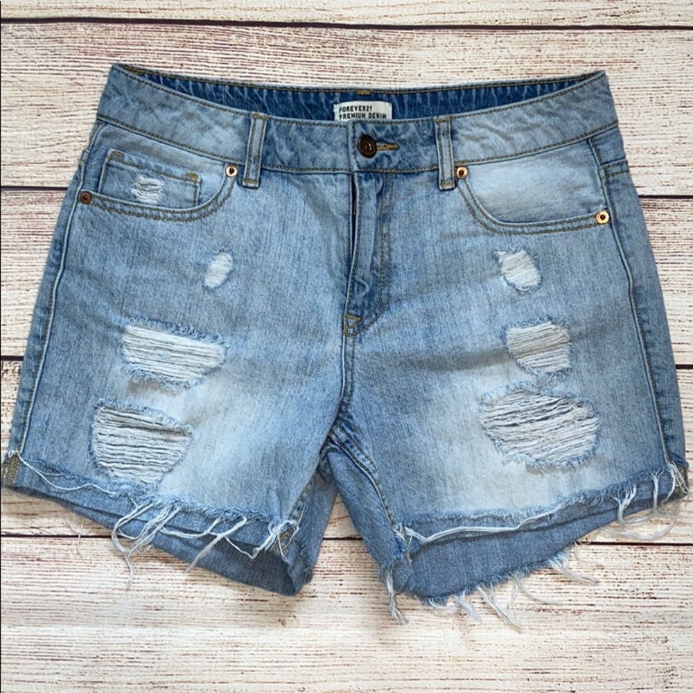 Forever 21 Distressed Denim Shorts